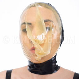 Latex breathplay hood